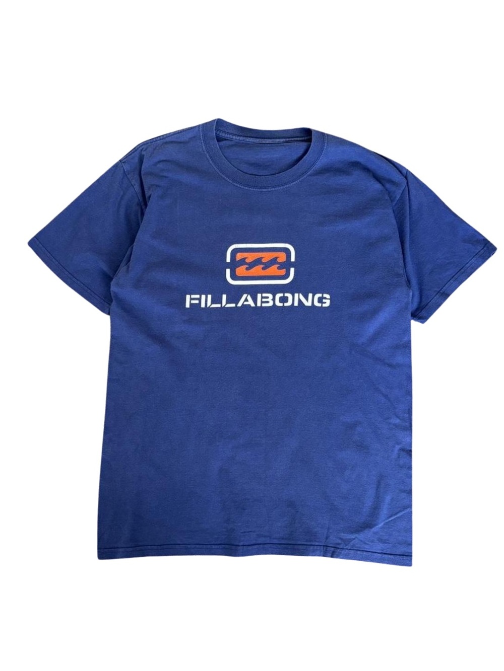 Gildan Blue Tee with White and Orange Accent